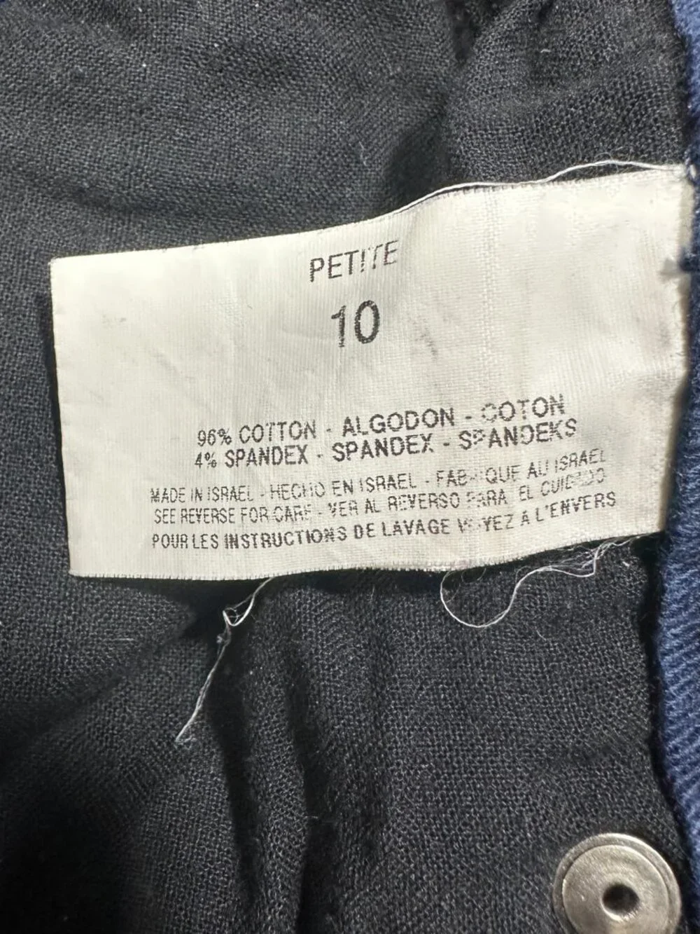 Gloria Vanderbilt Jeans Womens 10 Petite Ankle Straight Blue Cotton Stretch - Picture 6 of 11